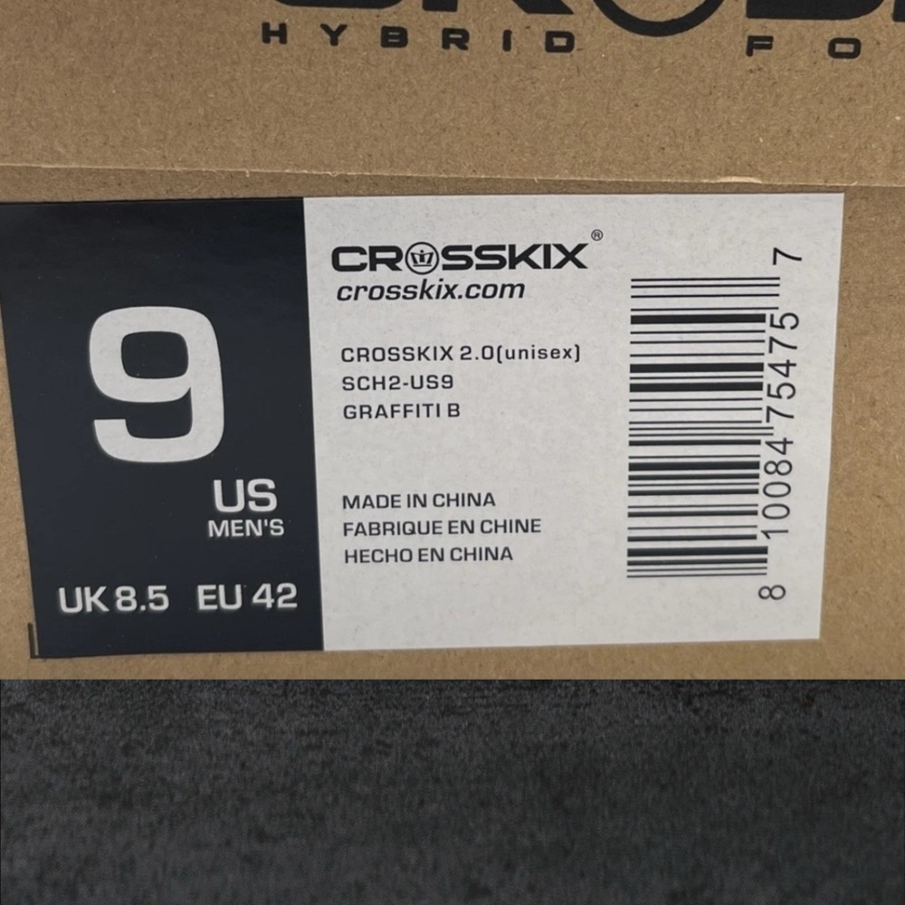 Men’s 9/ W 12 Crosskix 2.0‎ Ltd Edition Artist Graffiti Shoes NWT - Picture 5 of 6